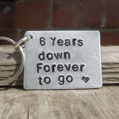 Hand Stamped Gifts 6th Iron Anniversary Gifts For Him Her 6 Years6 Years Down