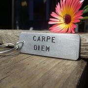 Hand Stamped Personalised Keychain Keyring Anniversary Gifts