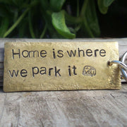 Hand Stamped Personalised Keychain Keyring Anniversary Gifts