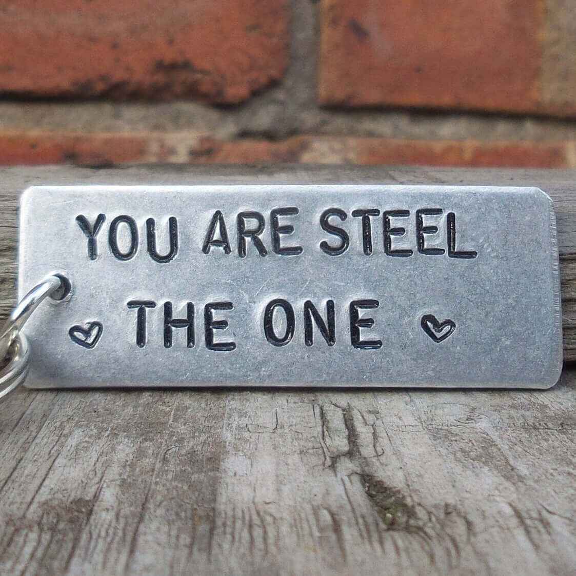 11th Wedding Anniversary Steel Anniversary Gifts 11 YearsYou Are Steel The One