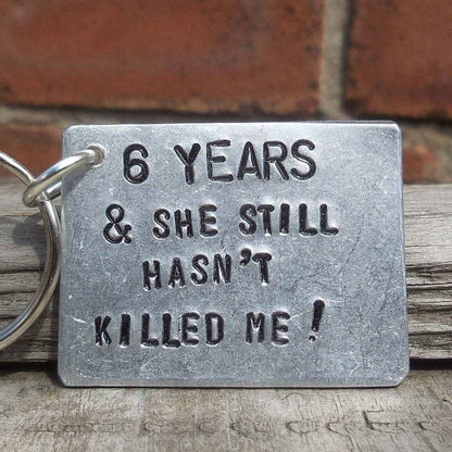 Hand Stamped Gifts 6th Anniversary Gifts For Him Her 6 Years