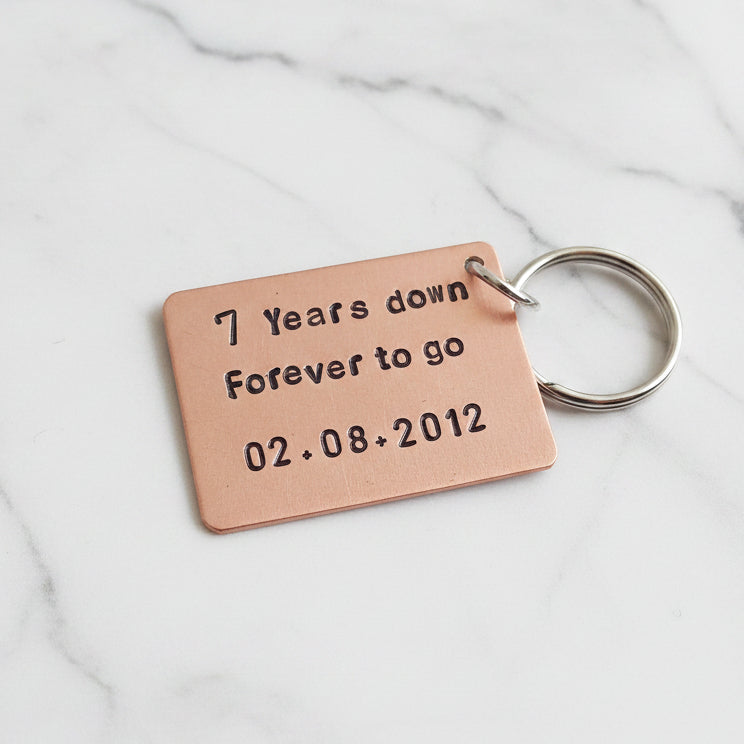 7th Wedding Anniversary Gifts Copper Anniversary Gift 7 Years Down Forever To Go