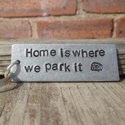 Hand Stamped Personalised Keychain Keyring Anniversary Gifts