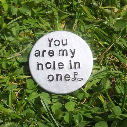 Hand Stamped Personalised You Are My Hole In One Keyring Anniversary Gifts