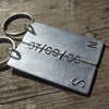 Hand Stamped Personalised Keychain Keyring Anniversary Gifts