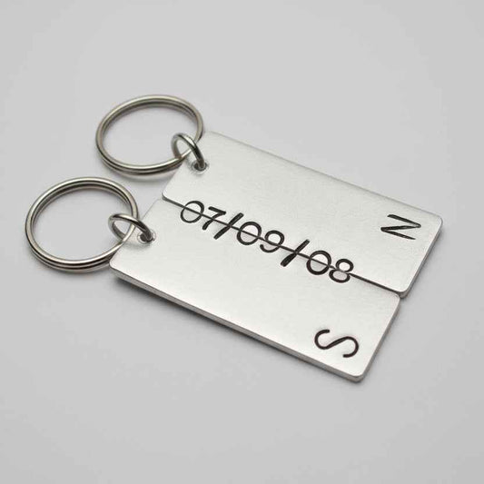 11th Wedding Anniversary Steel Anniversary Gifts 11 YearsSecret Message Keychains