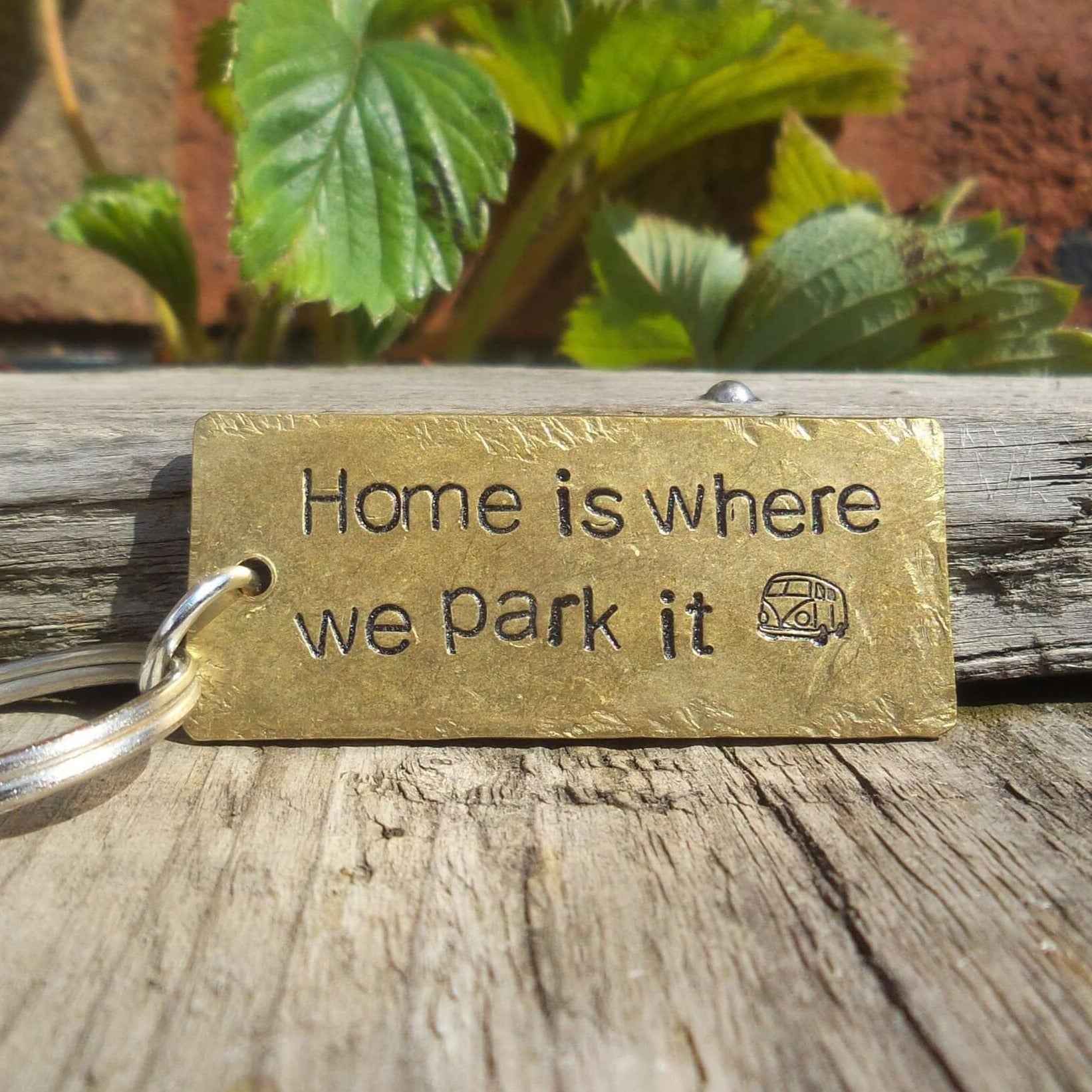 Home Is Where We Park It Keychain Gifts Camper Van Keyring
