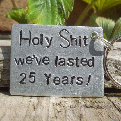 25th Wedding Anniversary Gifts Personalised Funny Keychain