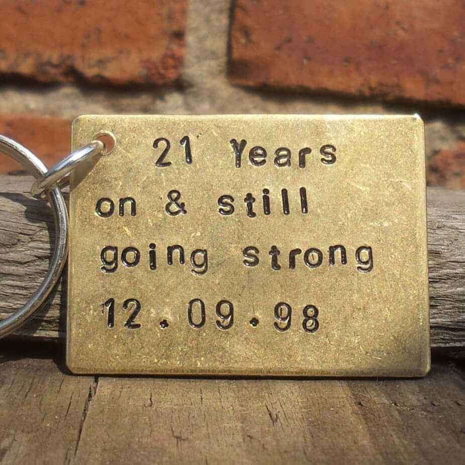 21st Anniversary Gift Brass Anniversary Gift