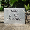 1 YEAR & COUNTING 1st Wedding Anniversary Gift First Personalised Keychain Keyring