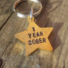 Hand Stamped Personalised Keychain Keyring Anniversary Gifts