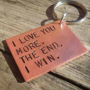 Hand Stamped Personalised Keychain Keyring Anniversary Gifts