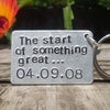 Hand Stamped Personalised Keychain Keyring Anniversary Gifts