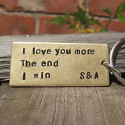 I love you more the end i win keyring keychain