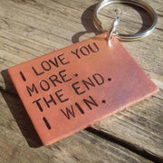 Hand Stamped Personalised Keychain Keyring Anniversary Gifts