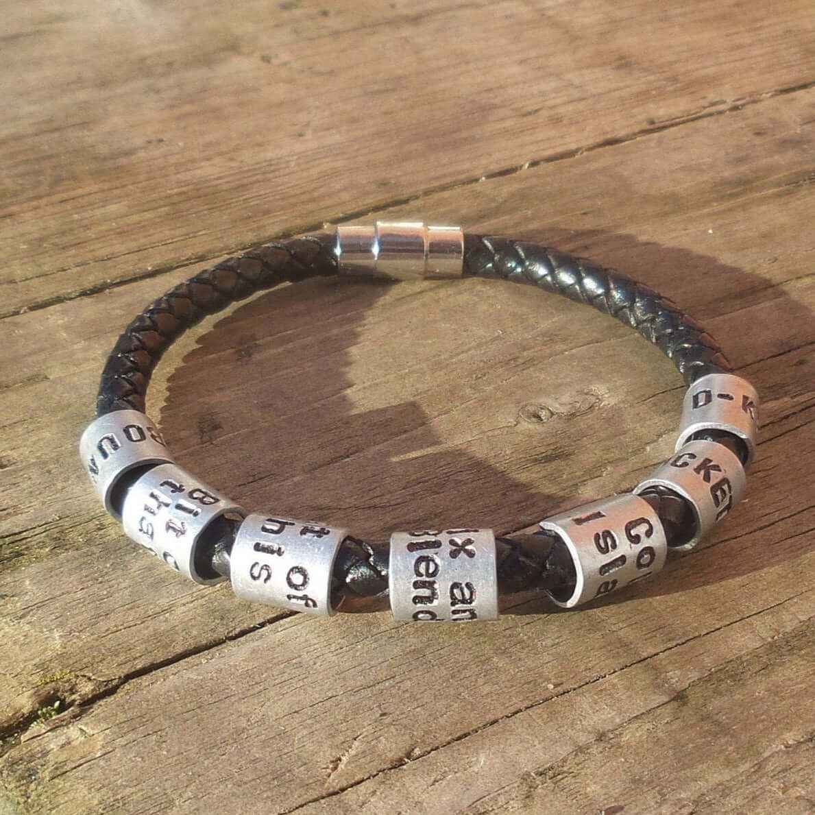 Black Leather Braided Bracelet