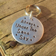 Hand Stamped Personalised Keychain Keyring Anniversary Gifts