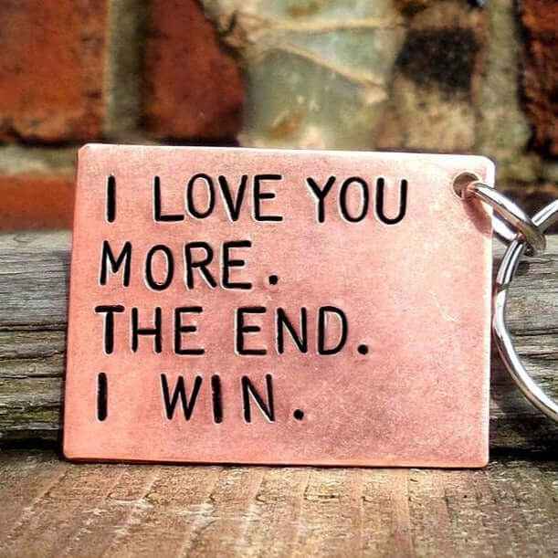 8th Wedding anniversary gift Bronze Anniversary GiftsI Love You More
