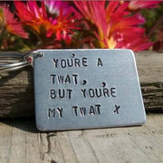 Hand Stamped Personalised Keychain Keyring Anniversary Gifts