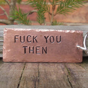 Hand Stamped Personalised Keychain Keyring Anniversary Gifts