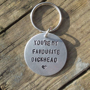 Hand Stamped Personalised Keychain Keyring Anniversary Gifts