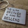 Hand Stamped Personalised Keychain Keyring Anniversary Gifts