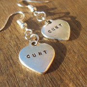 Cute funky Hand stamped earrings handmade jewellery Gifts for her