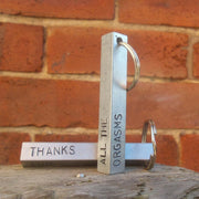 Hand Stamped Personalised Keychain Keyring Anniversary Gifts