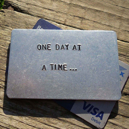 One Day At A Time Positive Thinking Wallet Card Gifts
