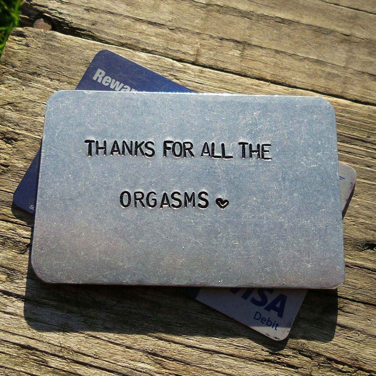 Thanks For All The ORGASMS Card Wallet Insert Funny Gifts