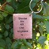 Hand Stamped Personalised Keychain Keyring Anniversary Gifts