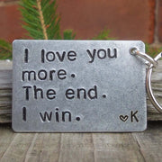 Hand Stamped Personalised Keychain Keyring Anniversary Gifts