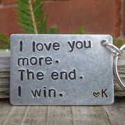 Hand Stamped Personalised Keychain Keyring Anniversary Gifts