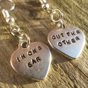 Cute funky Hand stamped earrings handmade jewellery Gifts for her