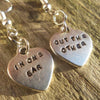 Cute funky Hand stamped earrings handmade jewellery Gifts for her