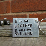 Hand Stamped Personalised Keychain Keyring Anniversary Gifts