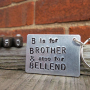 Hand Stamped Personalised Keychain Keyring Anniversary Gifts