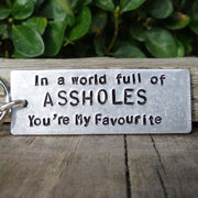 Hand Stamped Personalised Keychain Keyring Anniversary Gifts