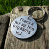 Hand Stamped Personalised Keychain Keyring Anniversary Gifts