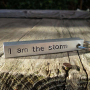 Hand Stamped Personalised Keychain Keyring Anniversary Gifts