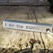 Hand Stamped Personalised Keychain Keyring Anniversary Gifts