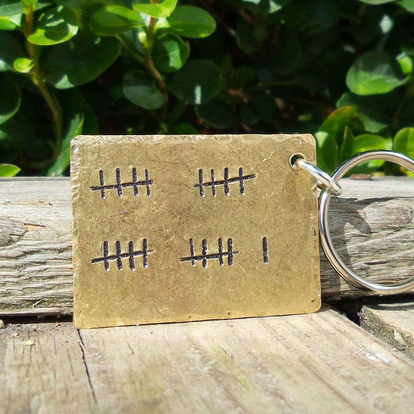 21st Wedding Anniversary Gift Brass Anniversary Gift 21st Anniversary Keychain Personalised BRASS Gift
