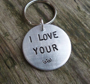 Hand Stamped Personalised Keychain Keyring Anniversary Gifts