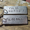 Hand Stamped Personalised Keychain Keyring Anniversary Gifts