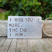 Hand Stamped Personalised Keychain Keyring Anniversary Gifts
