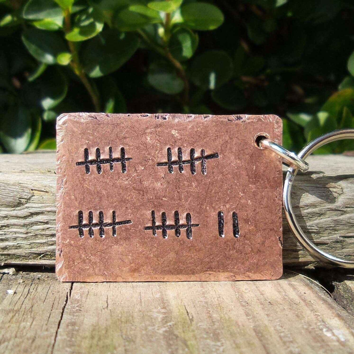 Hand Stamped Personalised Keychain Keyring Anniversary Gifts Pick Any Year