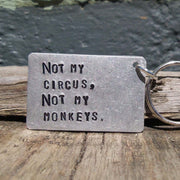 Hand Stamped Personalised Keychain Keyring Anniversary Gifts