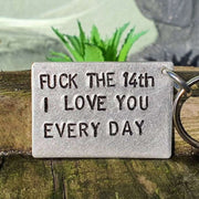 Hand Stamped Personalised Keychain Keyring Anniversary Gifts