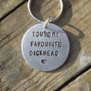 Hand Stamped Personalised Keychain Keyring Anniversary Gifts