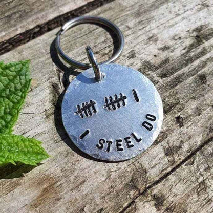 I Steel Do Keyring 11th Anniversary Gifts Personalised Keychain